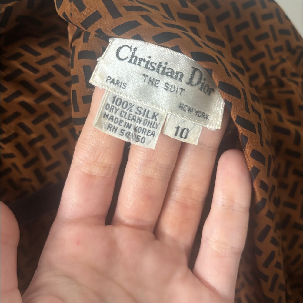 Christian Dior Brown Silk Blouse
